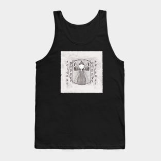 Vitruvian Poppet in Black and White Tank Top